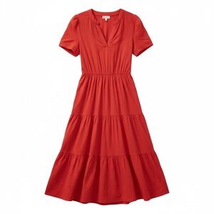 For Cynthia NWT tiered linen blend midi dress, 2X